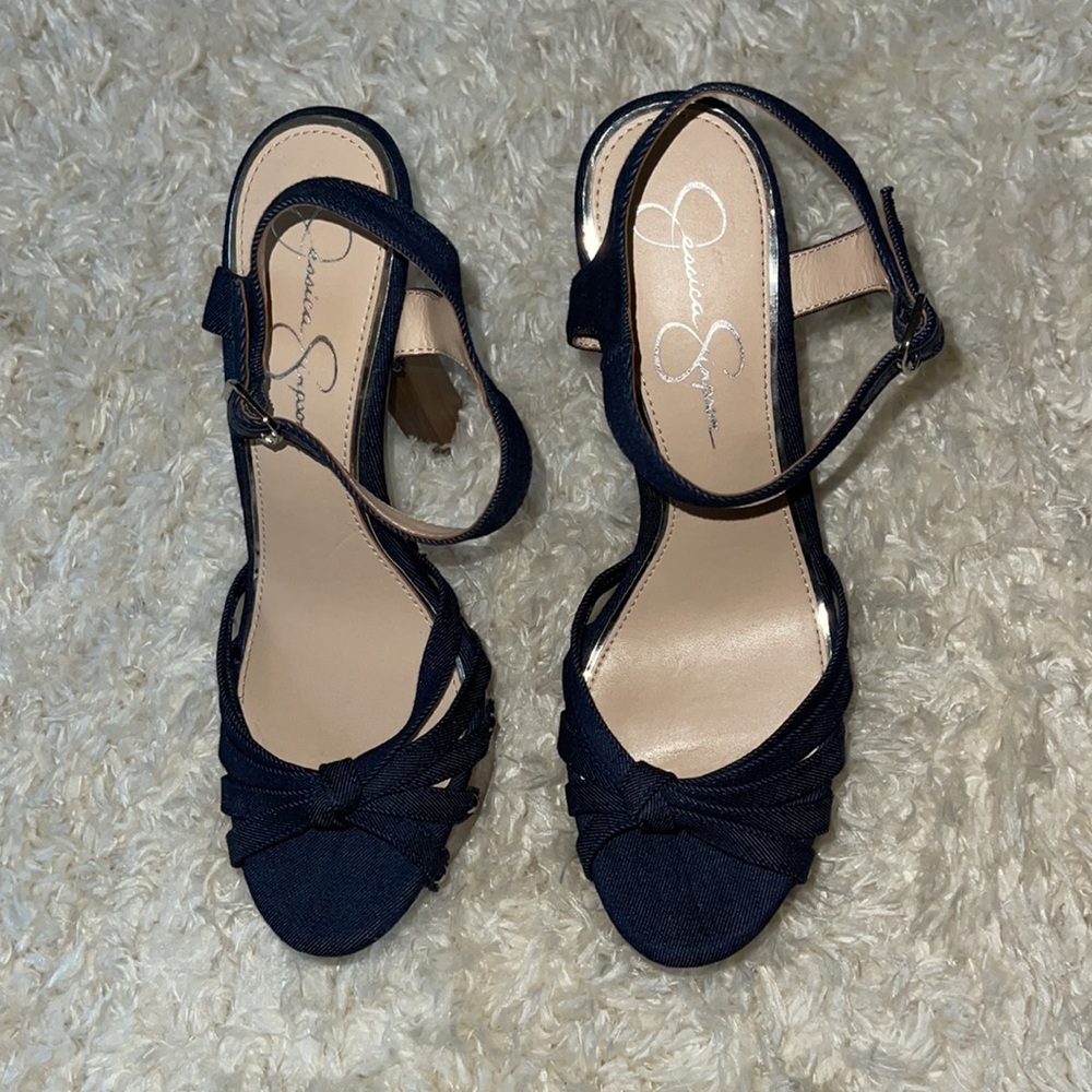 Jessica Simpson Denim Platform Sandals